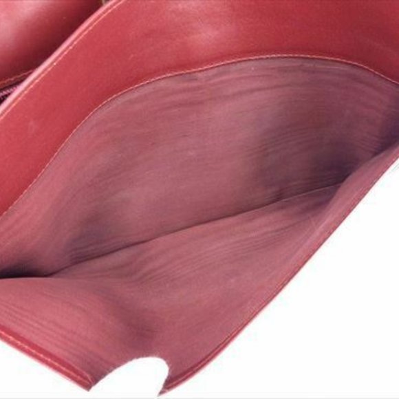 Cartier Clutch bag Mastline Red leather Woman unisex Authentic Used E1345 - Picture 5 of 8
